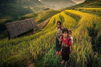 Rice terraces of Mu Cang Chai, a masterpiece of the Hmong