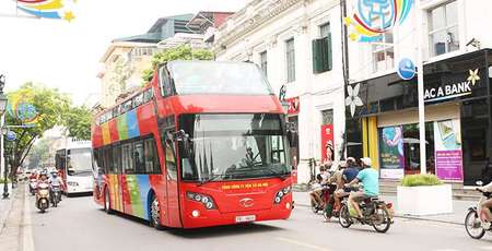 Open top bus in Hanoi will run from today