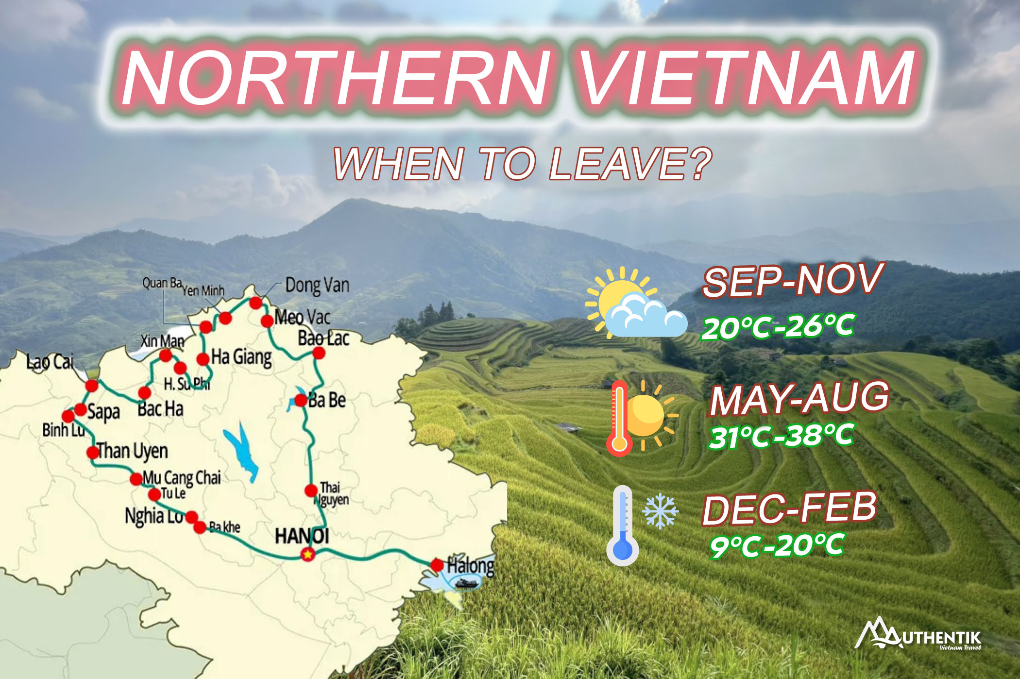 When to go to North Vietnam? Best period, climate, weather