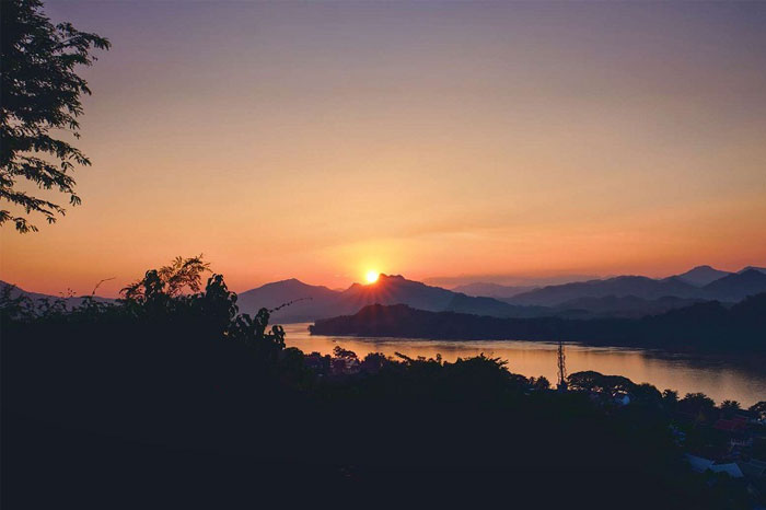 Phousi Mountain, the cosmic center of Luang Prabang