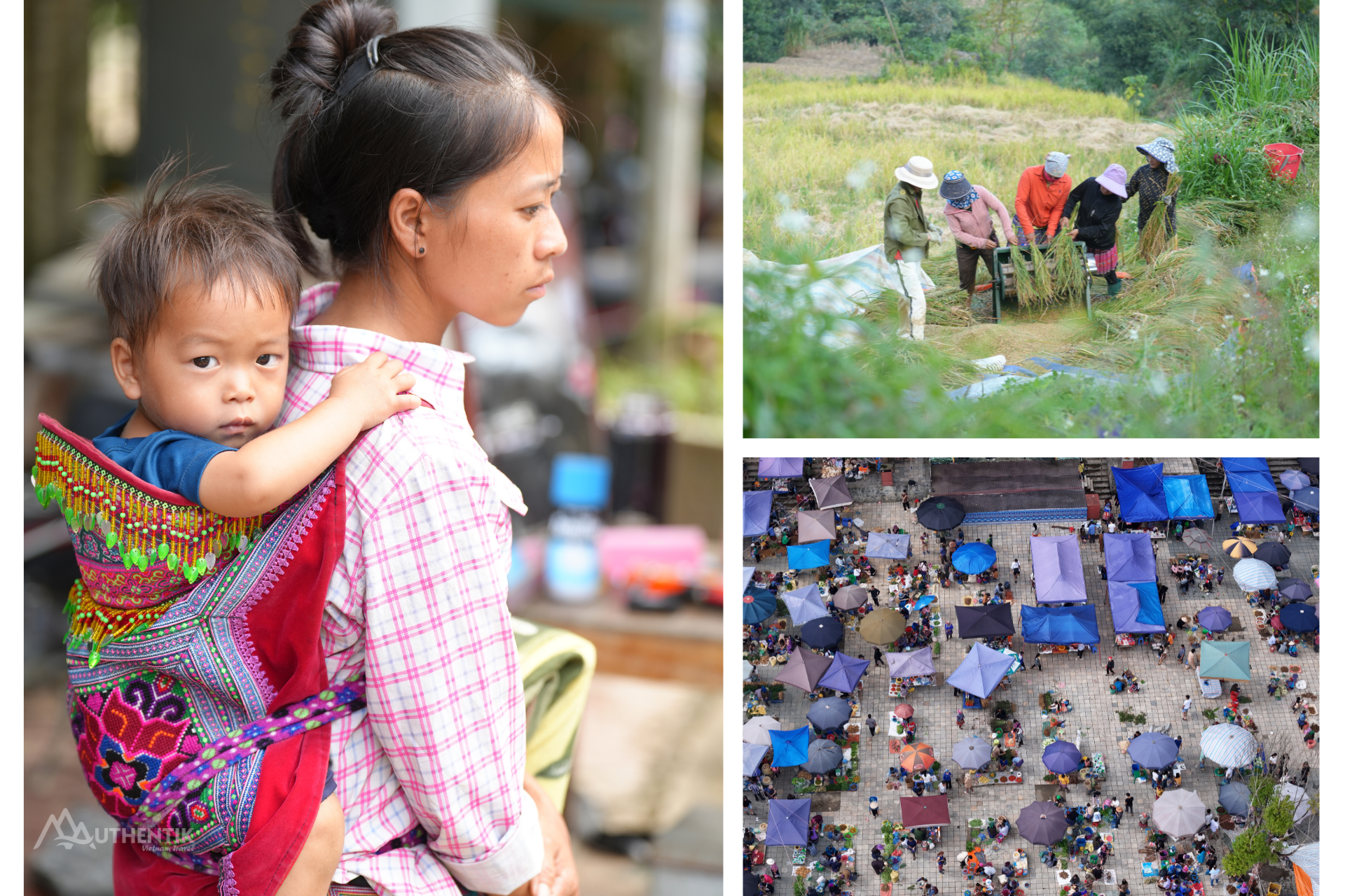 Local ethnic people and daily life in Bac Ha Northwest Vietnam