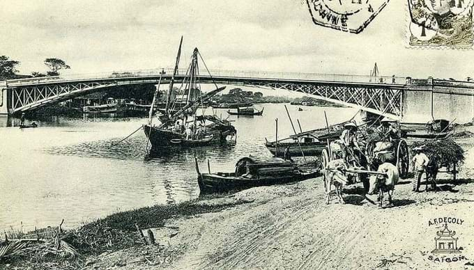 French architecture in Saigon bridge before