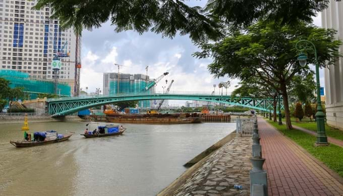 French architecture in Saigon bridge nowaday