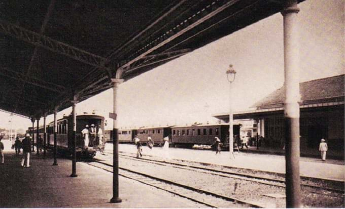 French architecture in Saigon train station before