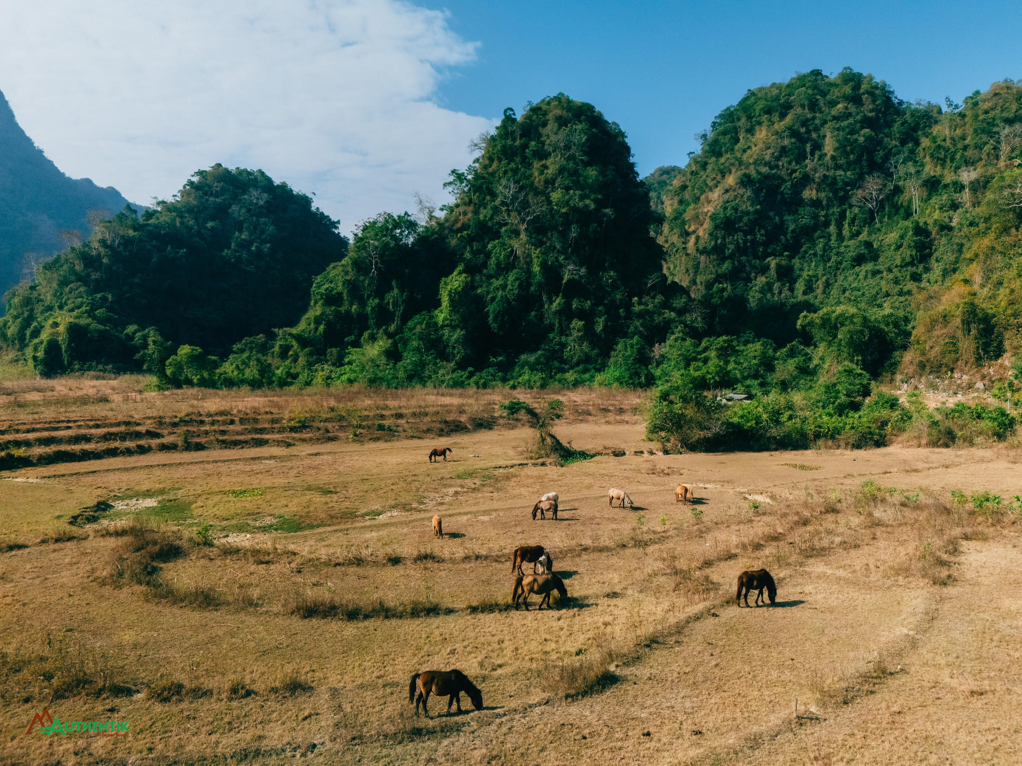 Peaceful ethnic minority village in Lan Dat, Lang Son, Vietnam