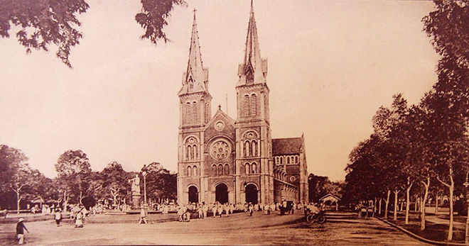 Notre dame cathedral saigon 20s