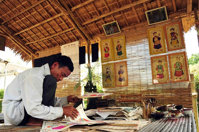 craft villages of hue folk paintings