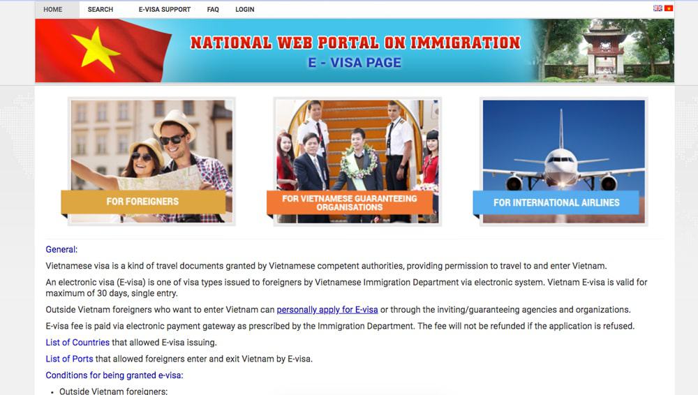 steps to apply for vietnam e-visa