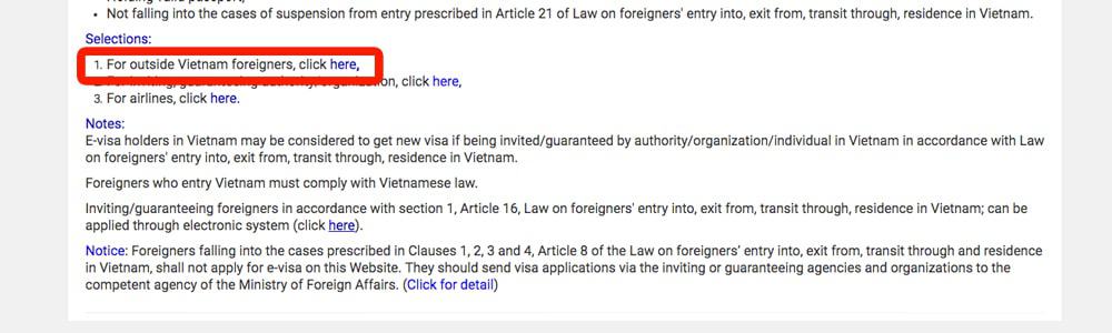 steps to apply for vietnam e-visa