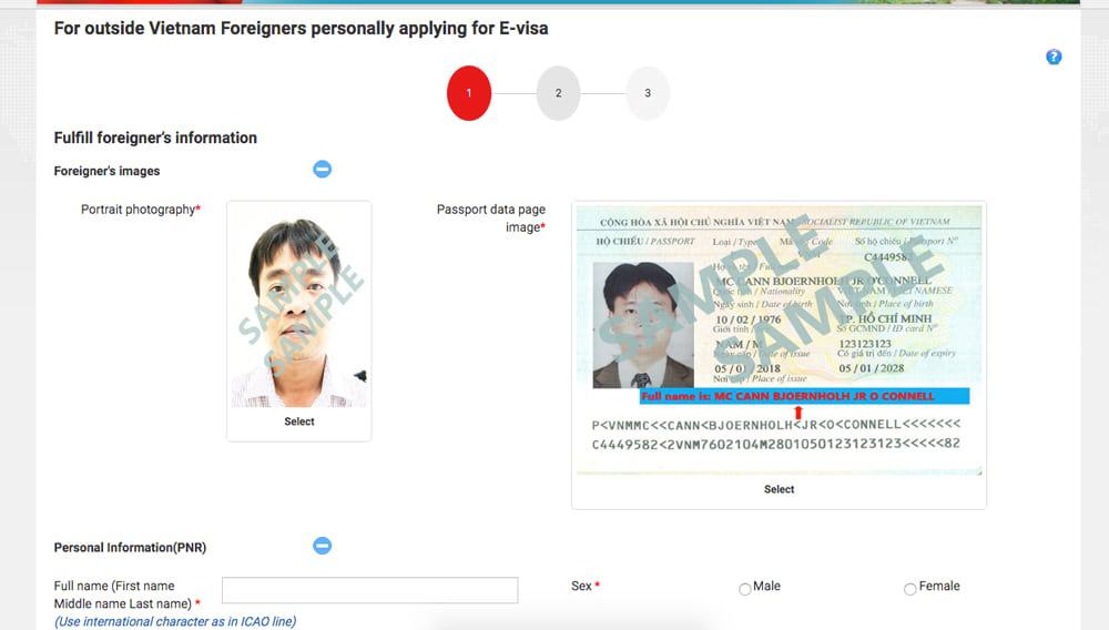 steps to apply for vietnam e-visa