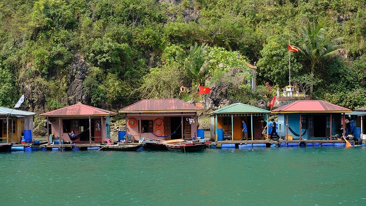 fishing village culture halong bay floating village cua van village 
