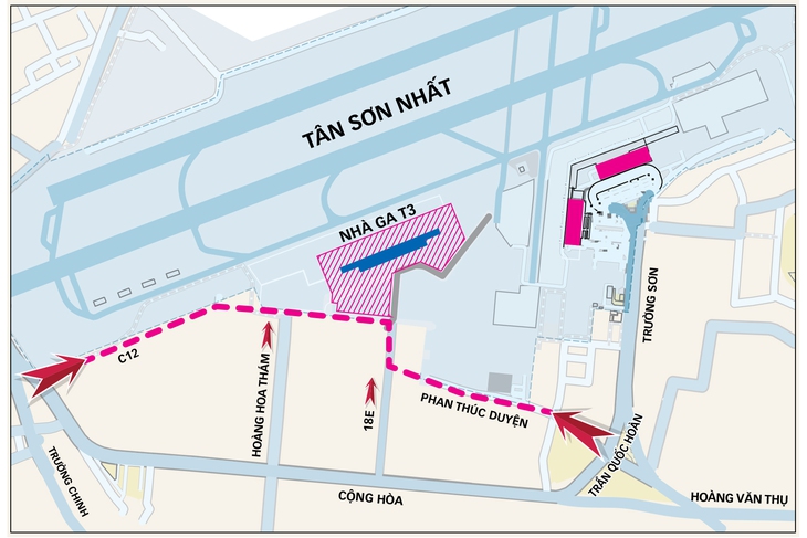T3 terminal entrance map