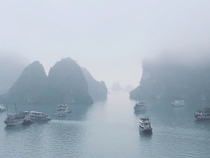 halong vietnam in january