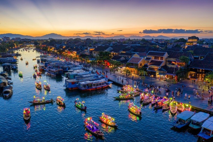 thu bon river, hoian, vietnam