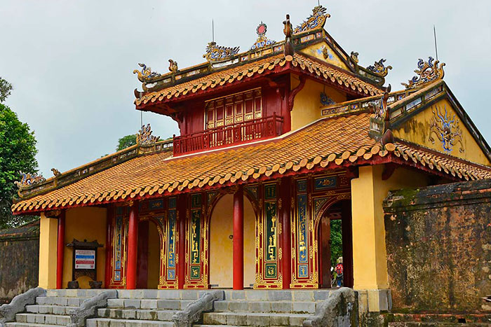 hue city minh mang royal tomb entrance gate