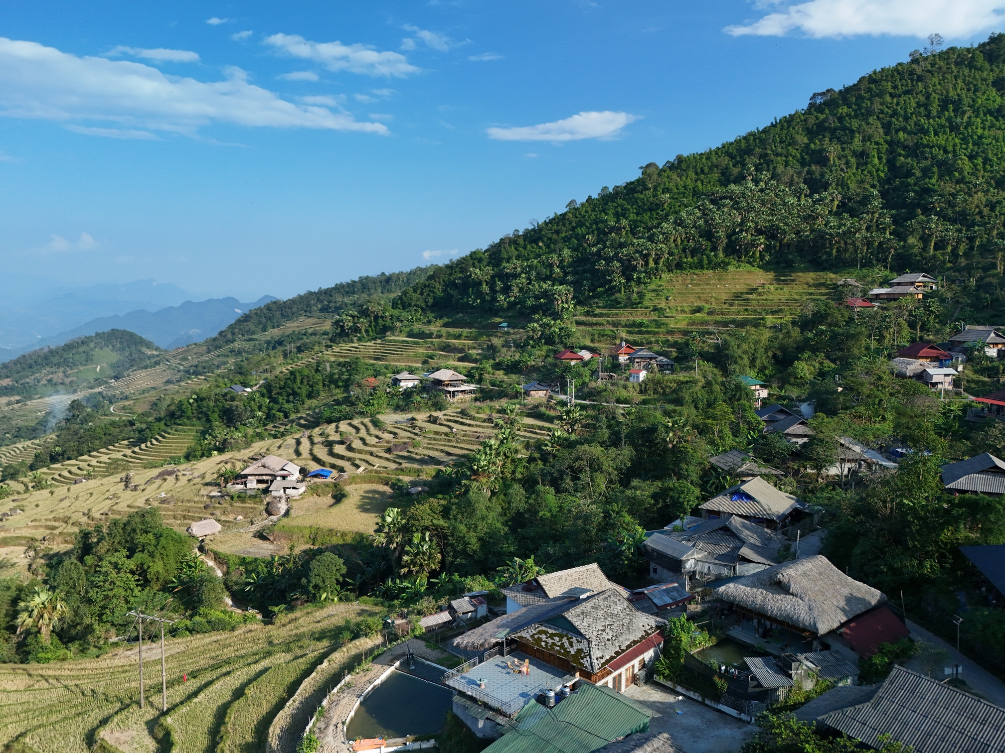 Terraced rice fields on majestic hills in Khuoi My Village. Photo: Authentik Vietnam