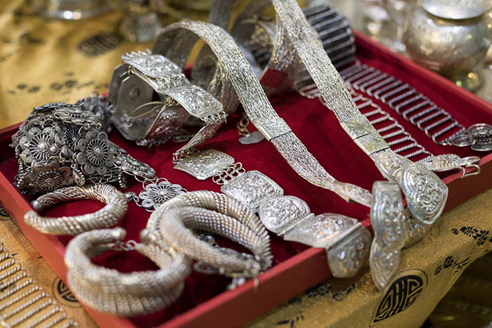 Silver jewelry at the Luang Prabang Night Market