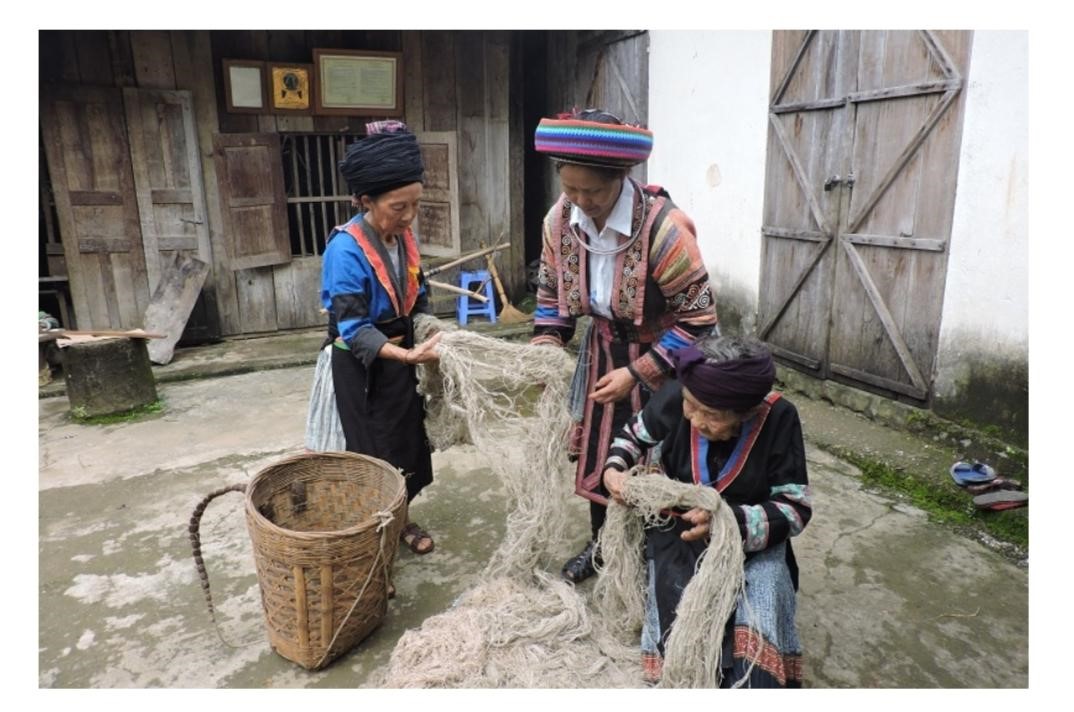 Ha Giang, Lung Tam linen weaving, Lung Tam brocade, Hmong brocade, steps to weave linen, stages to weave line