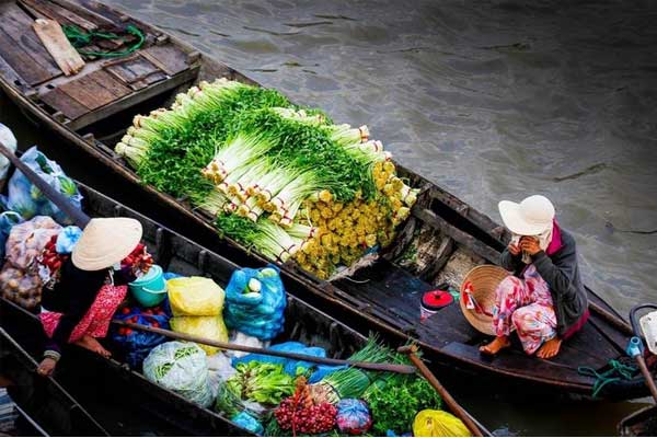 mekong delta floating market