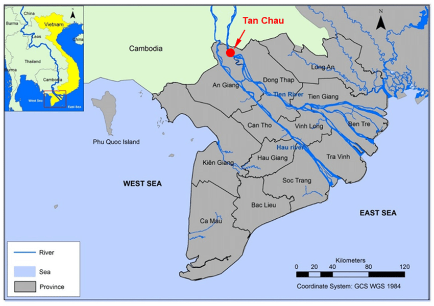 mekong delta map, mekong delta travel guide