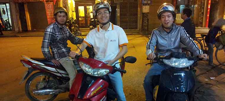 motorbike taxi in hanoi city