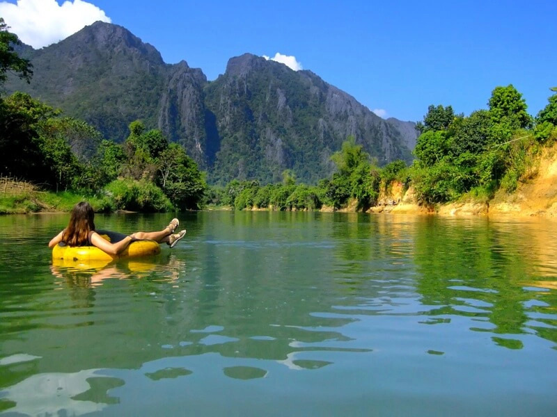 river tubing on namsong river, top 10 things to do in Vang Vieng, best things to do in Vang Vieng, what to do in Vang Vieng, visit Laos, travel in Laos