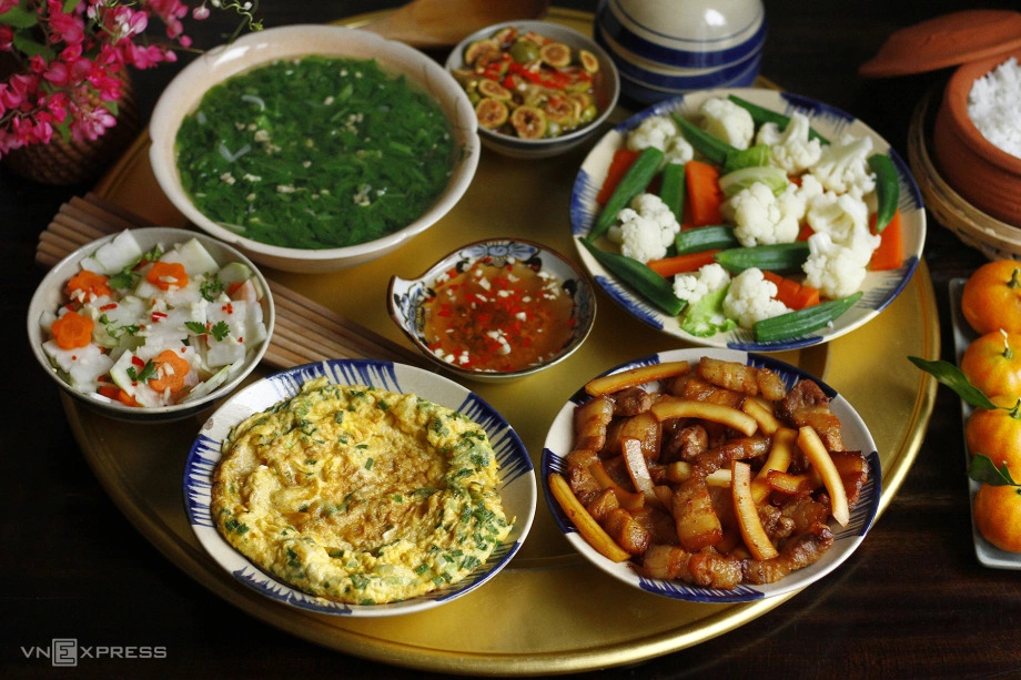 Una comida típica del norte de Vietnam. Foto: VNExpress