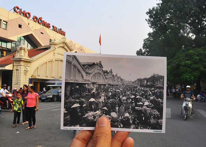 old quarter in hanoi dong xuan market