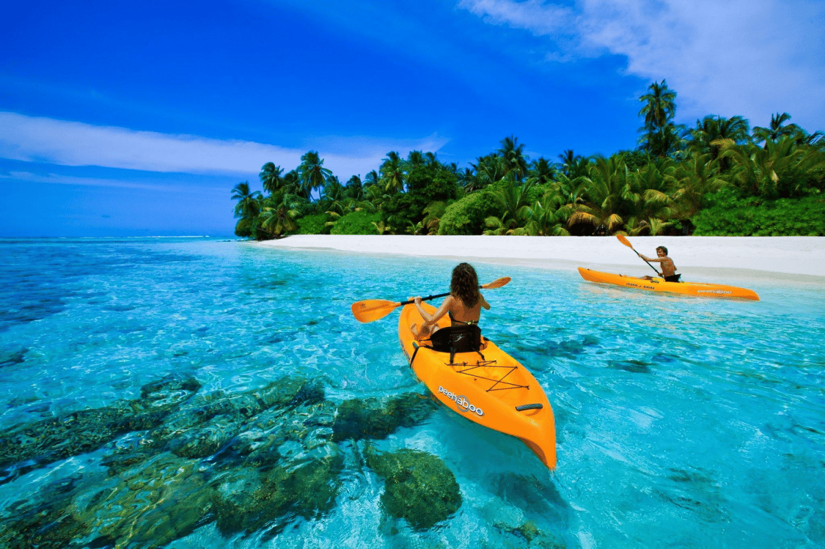 Kayaking at Sao Beach, Phu Quoc, Vietnam