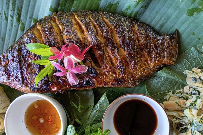 Grilled stream fish, a traditional dish in Lam Thuong Valley