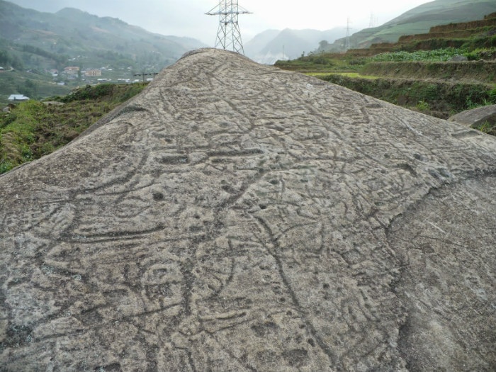 stone field in sapa vietnam engravings