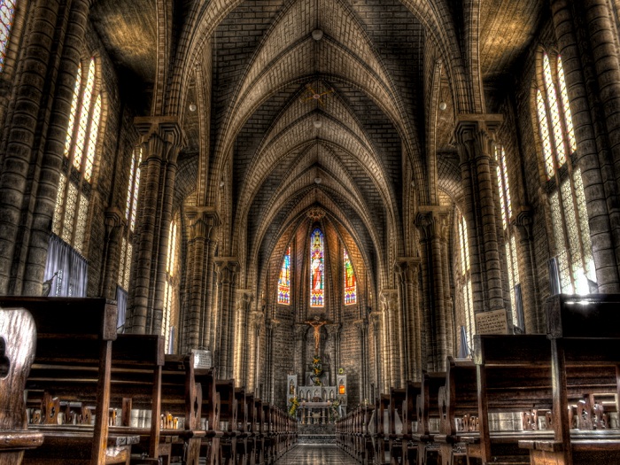 Nha Trang stone cathedral, French architecture, Nui church