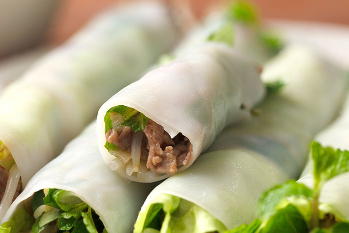 street food in hanoi pho cuon