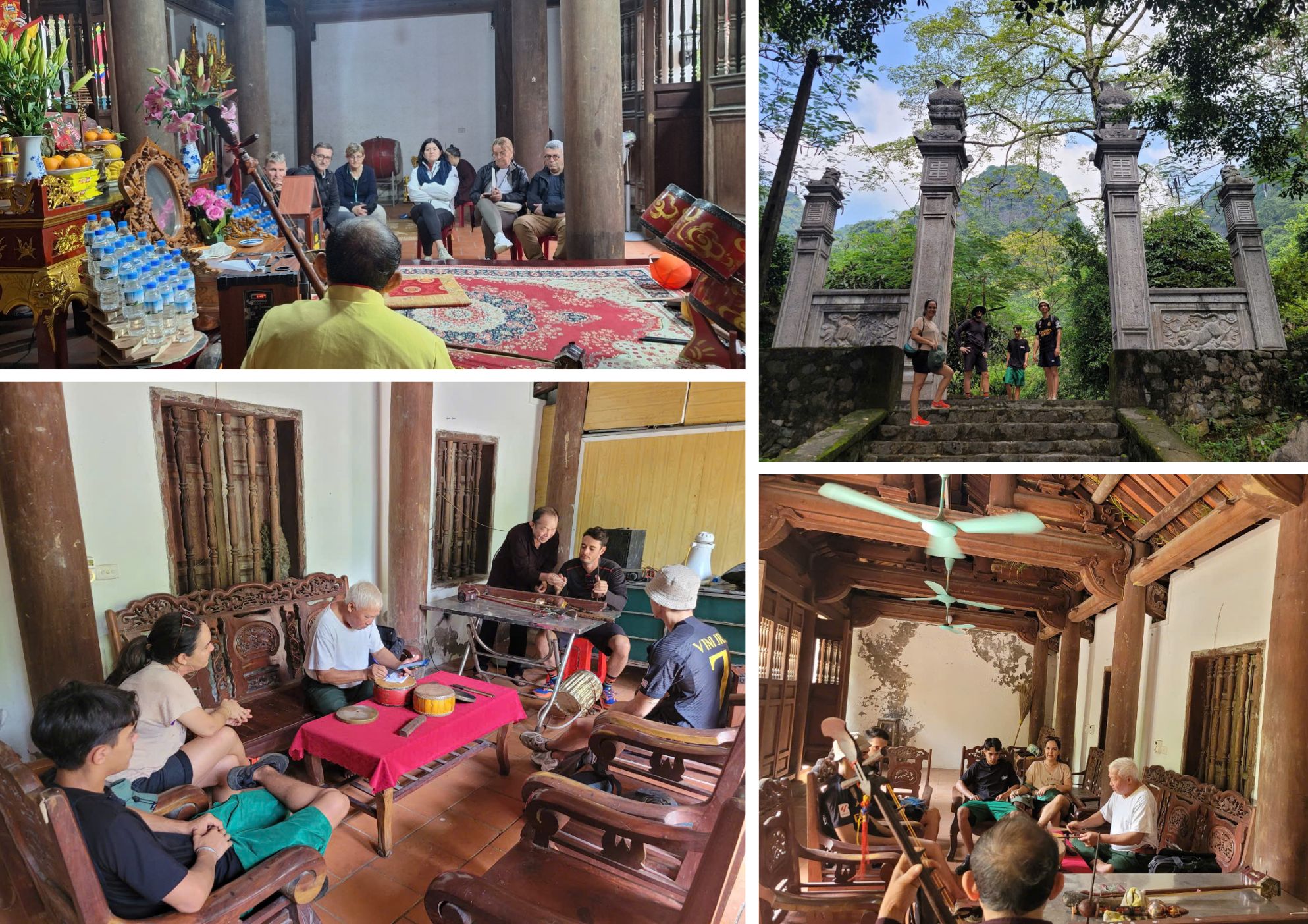 meeting with artists at thung al temple, thung la temple, van long, ninh binh