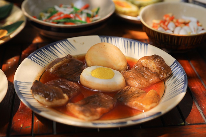 traditional meal Tet caramel pork