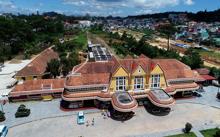 Dalat train station Vietnam, French architecture