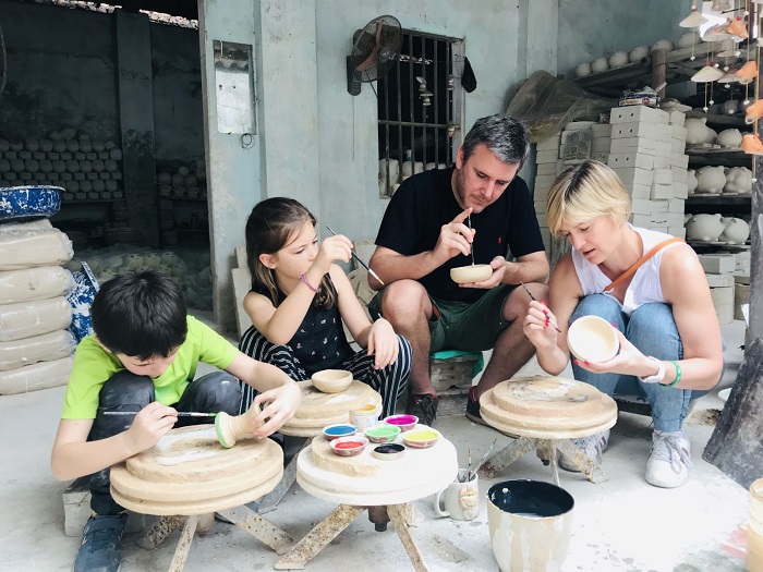 travel with children, family vacation, vacation in vietnam, family trip in vietnam, bat trang village, family activities, vietnam pottery