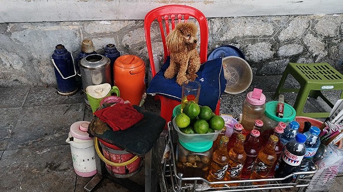 visit hanoi in early morning a small shop