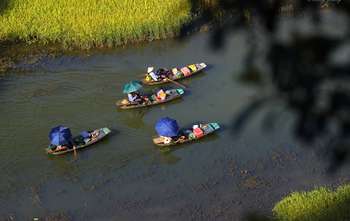 Hanoi - arrival - Ninh Binh - Van Long nature reserve (B/L/D)