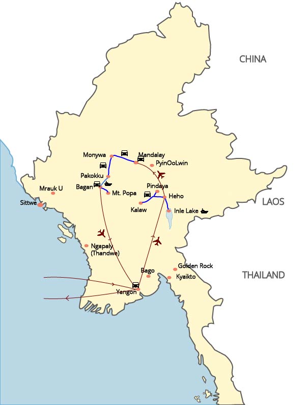 Essential Myanmar exploration - 14 Days